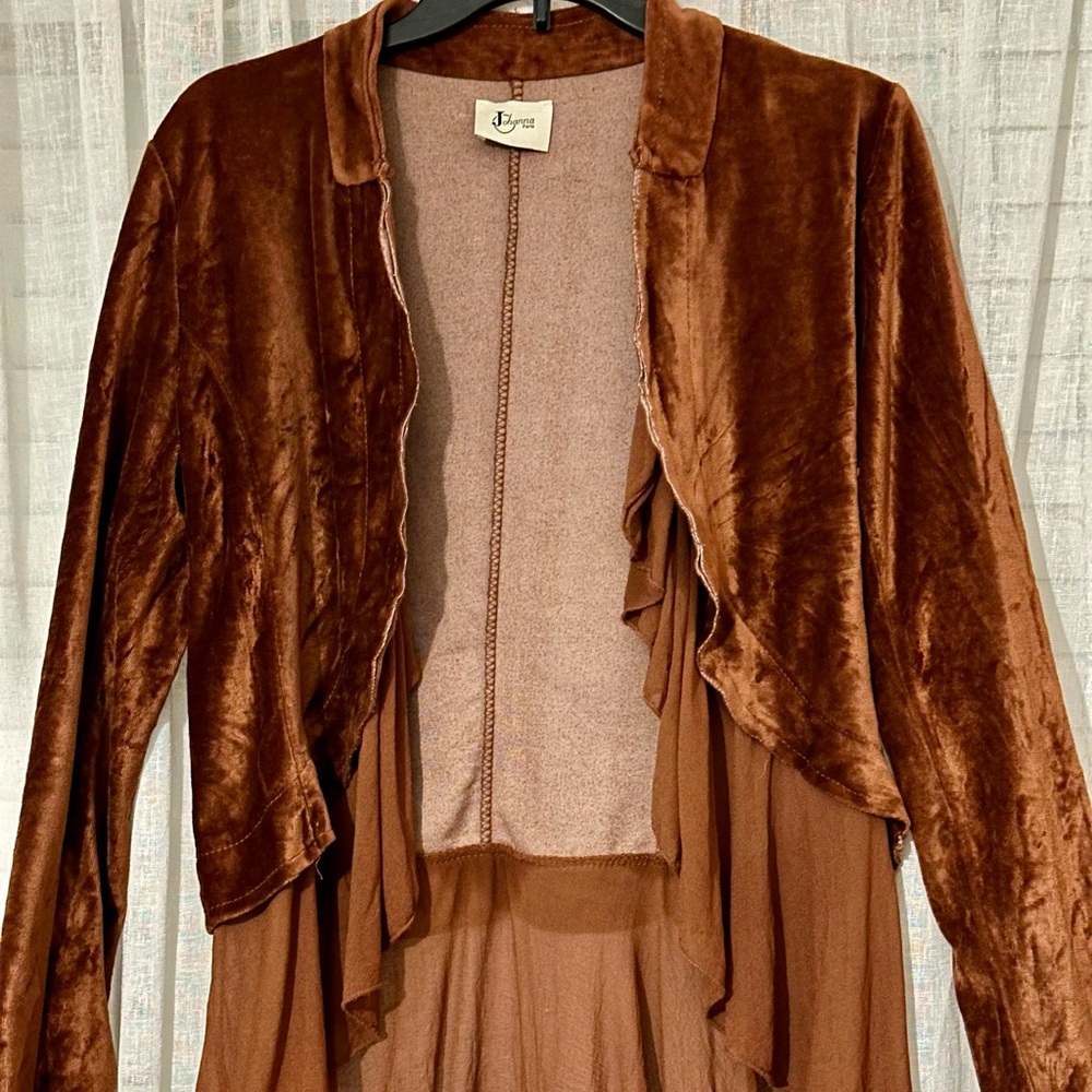 Vintage Johanna Paris Light Sweater with Chiffon Size M